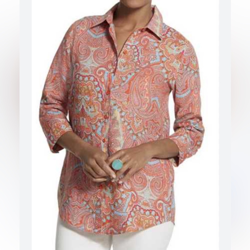 Chico’s | size 3 | button up linen top